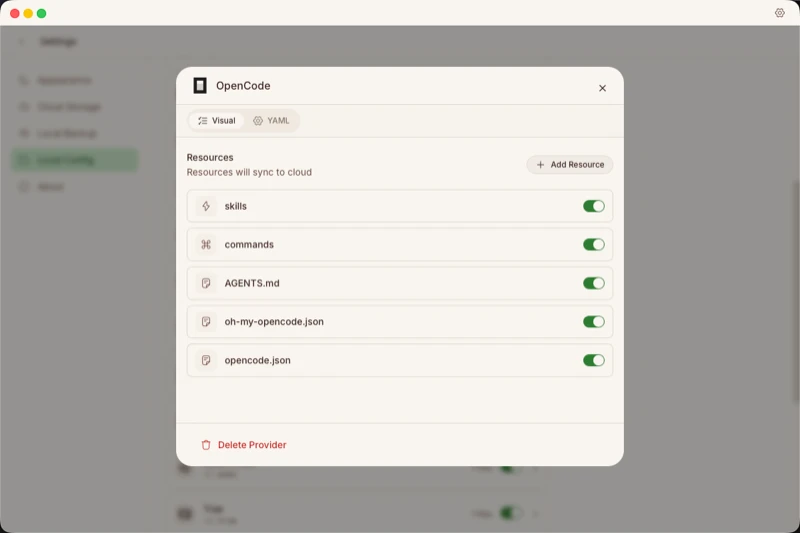 Custom Sync - Control what resources to sync