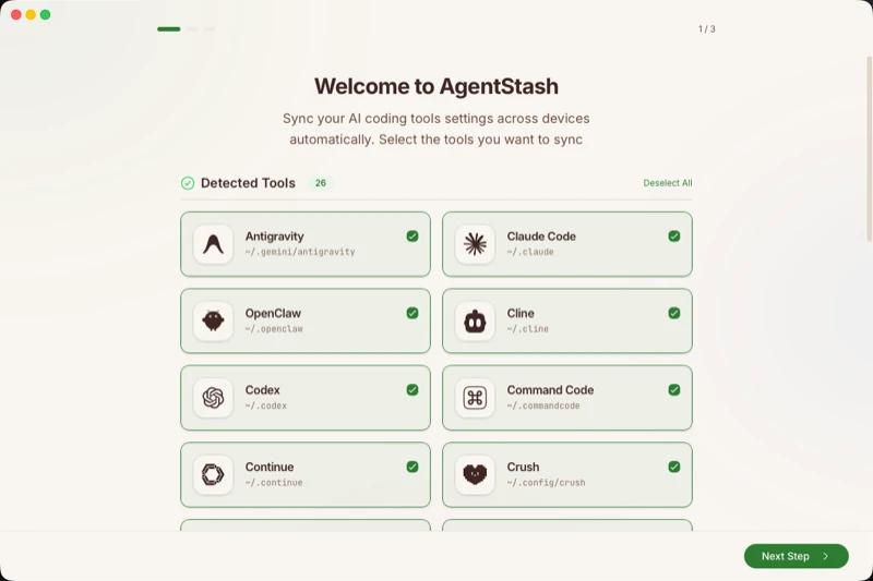 Step 1: Auto-detect your AI tools